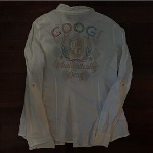 COOGI White Shirt with Multicolor Embroidery